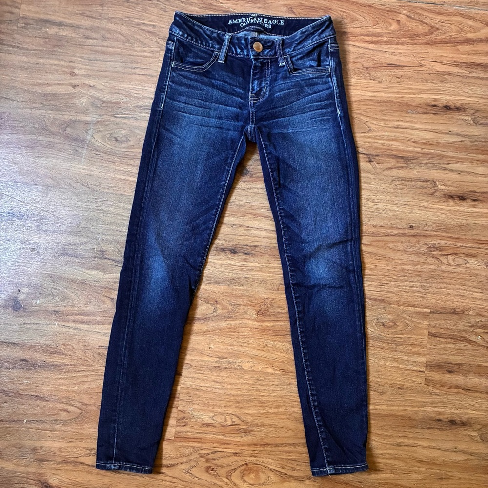 American‎ Eagle Outfitters Women's Deep Indigo Skinny Jeans